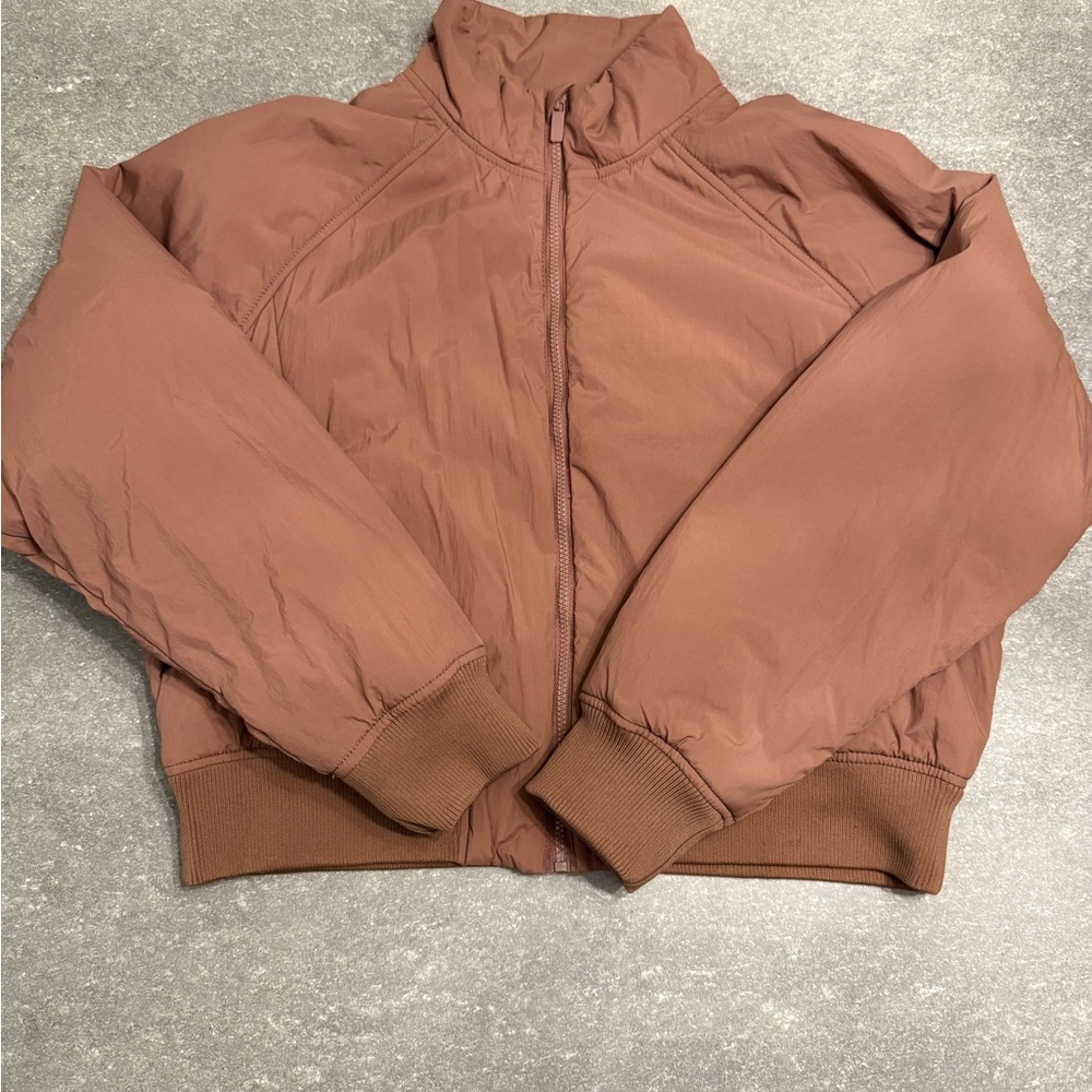 NWOT Old Navy Dark Tan Lightweight Puffer Bomber Jacket - XL TALL